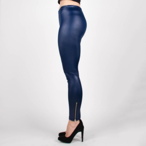Leggingsit vetoketjuilla sininen-2
